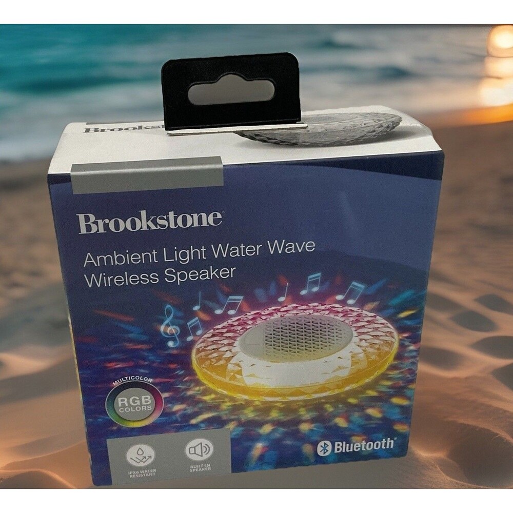 Brookstone Ambient Light Water Wave Wireless Floating Light Speaker